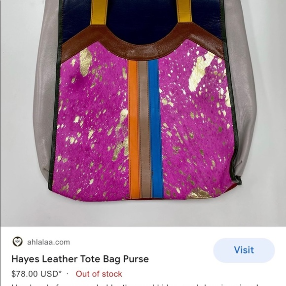 Hayes Leather multicolor tote - Picture 12 of 12